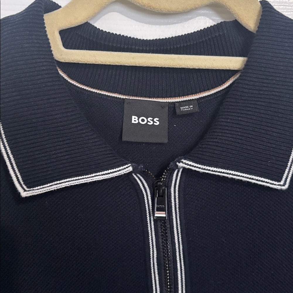 Boss Dark Blue Zip-Up Jacket